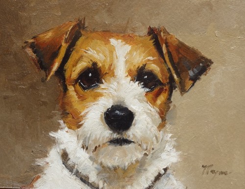Oil painting jack russell - oil, of