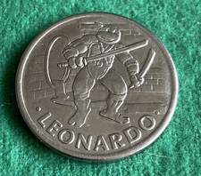 Vintage - 1990 TMNT Mirage Token "Leonardo" Teenage Mutant Ninja Turtles