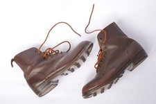 British hobnail leather boots - british,