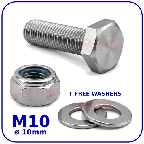 M10 hex set screws nyloc - nyloc, nuts