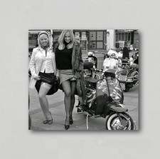 FRIDGE MAGNET Glamour Model Black  Stockings Suspenders Vintage Nude Art 7018