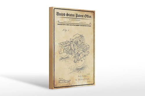 Wooden sign patent - patent, 20x30cm