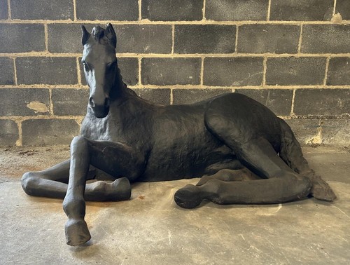 Lifesize cast iron - cast, foal