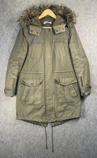 Whistles Parka Coat UK 8 Olive