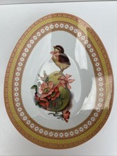 M&S Easter Dish Tray Vtg Style Egg Chick Serving Platter Large Hard Plastic 