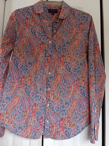 Blue pink paisley floral - ~,