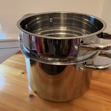 JEAN PATRIQUE PROFESSIONAL 24cm LARGE SAUCEPAN + STEAMER INSERT no Lid 