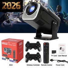 2026 Pro Gaming Projector Android 12 Bluetooth WiFi Theater Cinema Home NEW