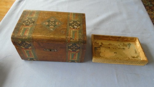 Antique sewing box mahogany - antique,