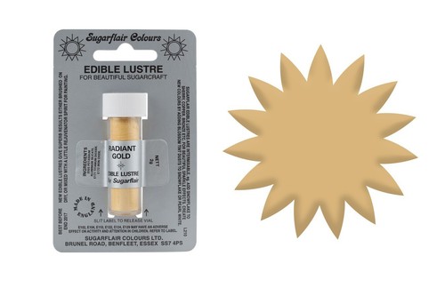 Sugarflair radiant gold edible - sugarflair,