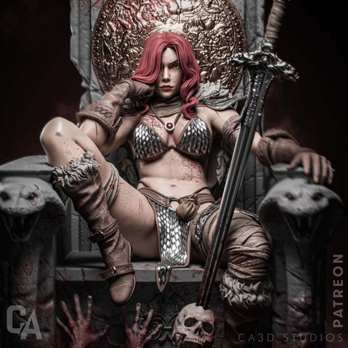 Red sonja fan art 3d - fan,