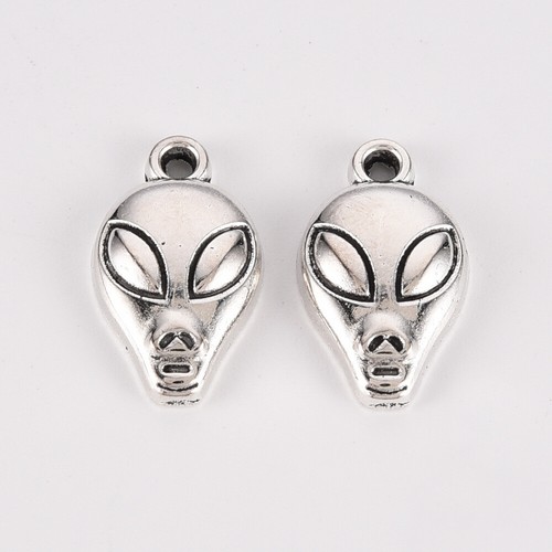 Tibetan silver charms alien - silver,
