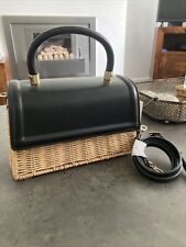 Zara raffia straw Top Handle And crossbody bag