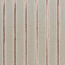 French Washed Linen Oslo Stripe Terracota Vintage Fabric Curtain Woven Per Metre