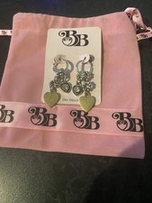 Bibi Bijoux Earrings Silver/ Gold Tones. Pierced Ears. New