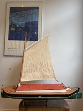 Large Scratch Built Norfolk Broads Wherry Sailing Boat Norwich Wooden Model