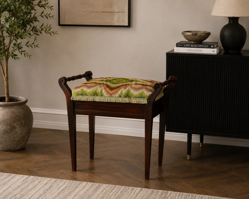 Vintage piano stool sewing - piano,
