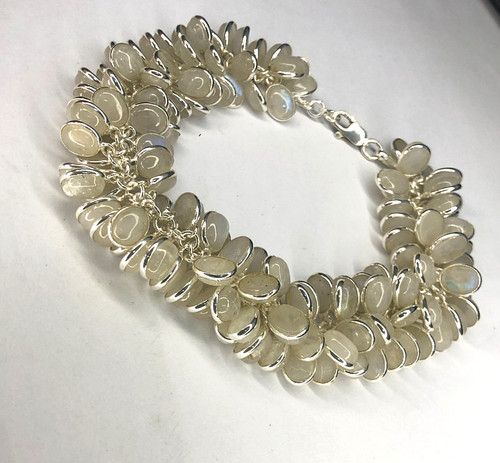 Sterling silver moonstone - silver,