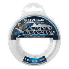 Savage Gear NEW Super Hard 100% Fluorocarbon Line / Hook Length - 50m Spool