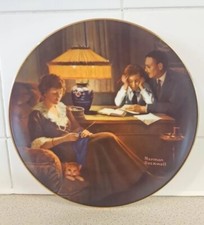 Vintage Norman Rockwell “Fathers Help” Collectors Plate Knowles Limited Edition