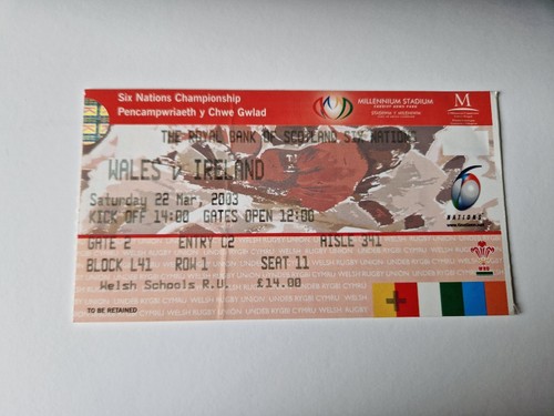 Mar wales ireland ticket - mar, v