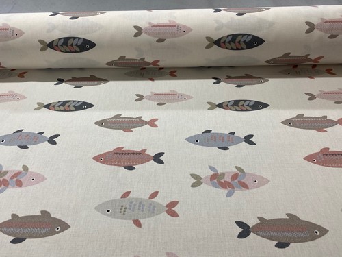 Slim scandi fishes fabric - slim,