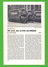 Old Bus Magazine Extract 1964 - ADC 802 LS Type Six Wheeler London Double Decker