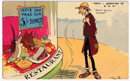 Tom browne comic postcard - comic,