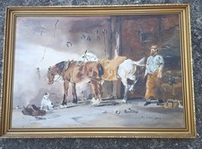 Vintage Original Oil On Board