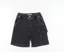 Zara Girls Black Cargo Shorts