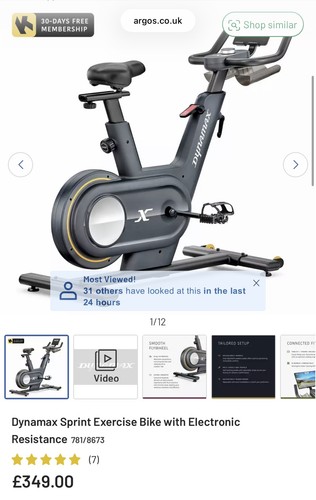Dynamax sprint exercise bike - dynamax,