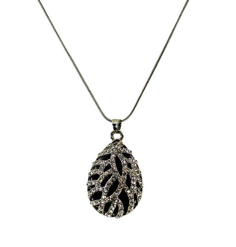 Clear crystal teardrop - , pendant