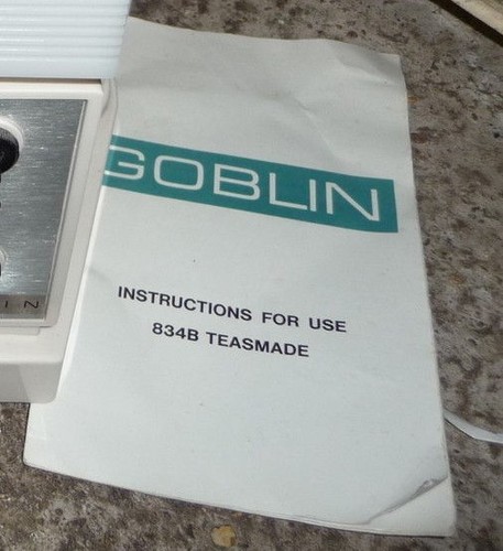 Instructions for teasmade - instructions,