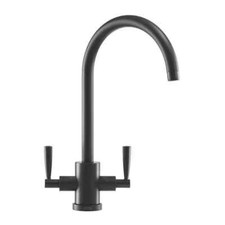 FRANKE OLYMPUS KITCHEN TAP MATT BLACK Kitchen Tap Mono Mixer Double Lever