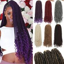 20" Straight Curly Ends Goddess Faux Locs Crochet Strands Braids Hair Extensions