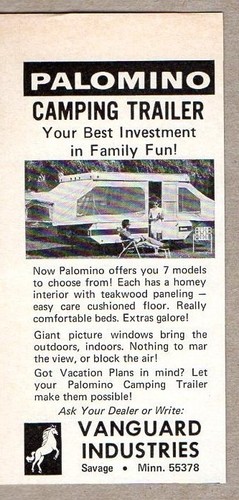 1970 print palomino tent - print, ad