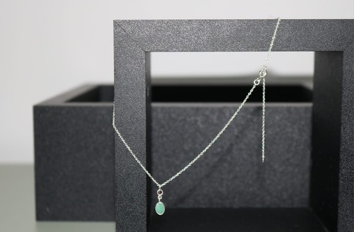 Silver necklace with natural - with,