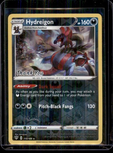 Hydreigon 110 189 thank - hydreigon,