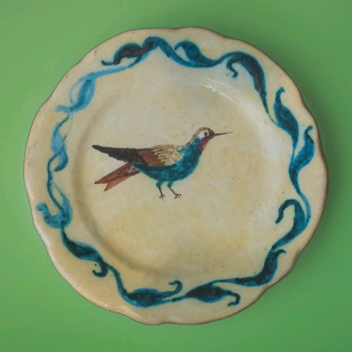 Decorative bird pottery plates - pottery,