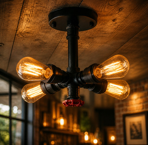 Modern light steampunk flush - steampunk,