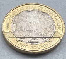 2016 350th Anniversary Of The Great Fire Of London 2 Pound Coin
