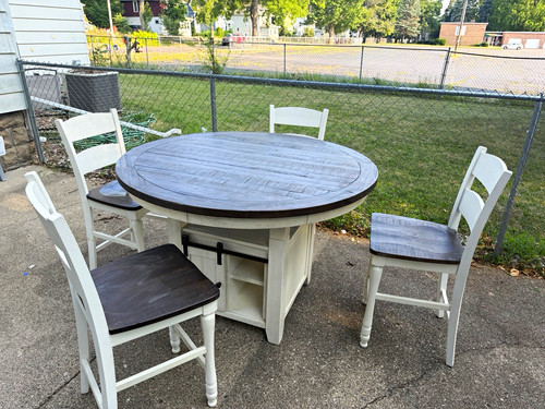 Piece round dining table set - table,