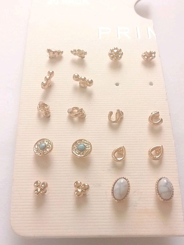 Primark pairs gold tone - 9, stud