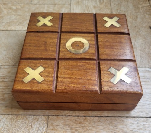 Noughts and crosses wooden - and,