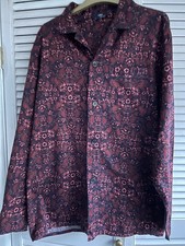 Mens M&S Burgundy pattern PJs