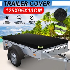 4ft x 3ft Heavy Duty Trailer Cover Waterproof Dust Protector with Rubber Belt