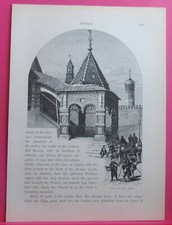 PICTURESQUE EUROPE WOODCUT -