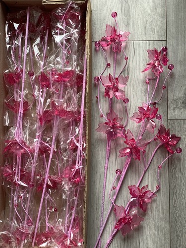 12x55cm crystal flower stems - 12x55cm,