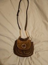 Michael Kors Unusual Mini Crossbody Bag Gold Chain Leather &suede  Solid Leather
