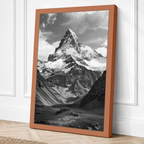 Alpine peak minimalist canvas - alpine,